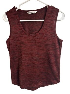Bluenotes Women’s Burgundy Space-Dye Scoop Neck Tank Top size S